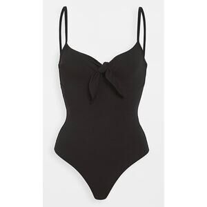 ATM Pima Cotton Knotted Thong Bodysuit, Large